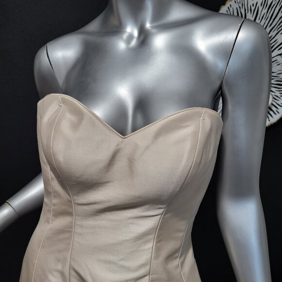 NWT~$1880~JUSTIN ALEXANDER~6/8~PEARL PINK STRAPLESS MERMAID WEDDING DRESS - Picture 10 of 16